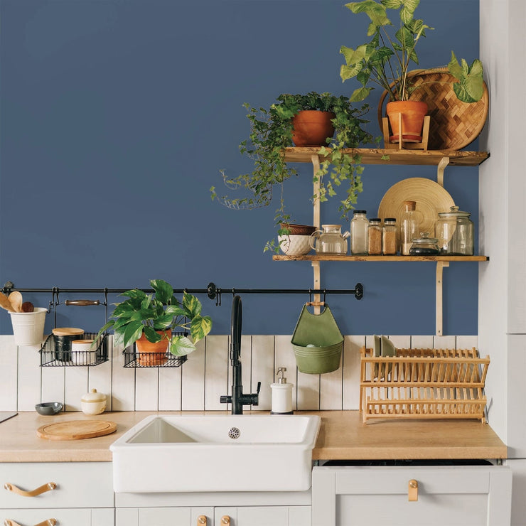 Image of Glidden Spred Interior Grab-N-Go Paint + Primer Eggshell Paint, Blue Fjord, 1 Gal.