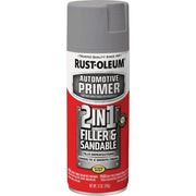 Image of Rust-Oleum Stops Rust Automotive 2 in 1 Filler & Sandable Primer Spray, 12 Oz., Gray