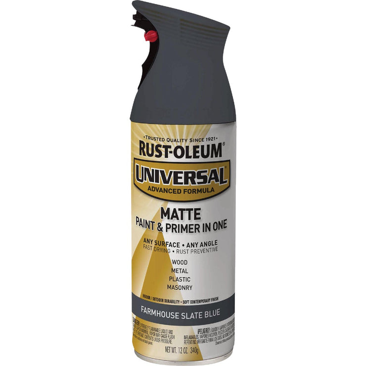 Image of Rust-Oleum Universal 12 Oz. Matte Farmhouse Slate Blue Enamel Spray Paint