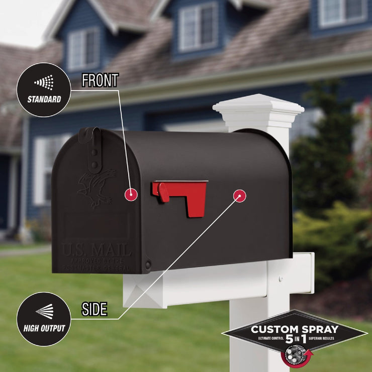 Image of Rust-Oleum Stops Rust 12 Oz. Custom Spray 5 in 1 Flat Spray Paint, Black