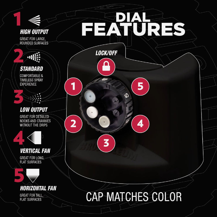 Image of Rust-Oleum Stops Rust 12 Oz. Custom Spray 5 in 1 Flat Spray Paint, Black