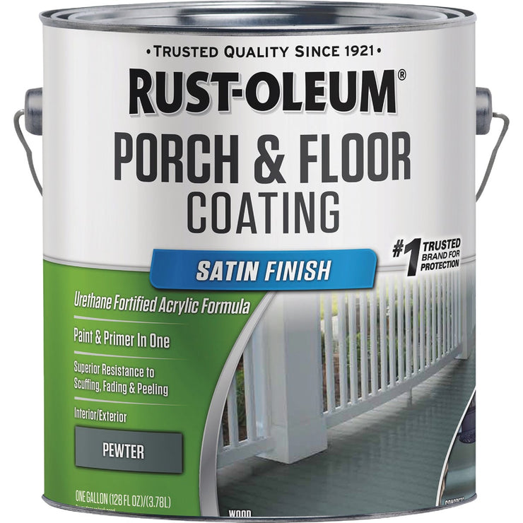 Image of Rust-Oleum 1 Gal. Low VOC Porch and Floor Coating, Satin Pewter