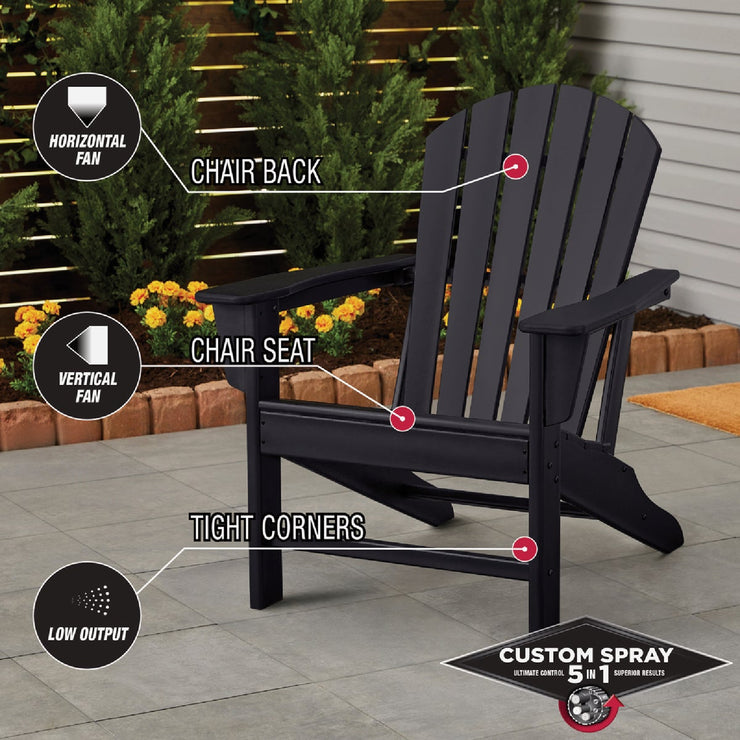 Image of Rust-Oleum Stops Rust 12 Oz. Custom Spray 5 in 1 Satin Spray Paint, Black