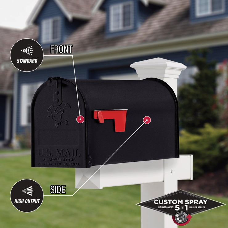 Image of Rust-Oleum Stops Rust 12 Oz. Custom Spray 5 in 1 Satin Spray Paint, Black