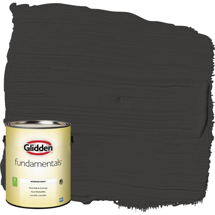 Image of Glidden Fundamentals Flat Interior Paint, Black, 1 Gal.