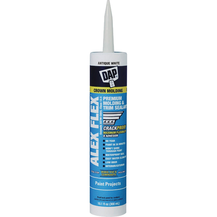 Image of Dap Alex Flex 10.1 Oz. Premium Molding & Trim Acrylic Latex Siliconized Sealant, Antique White