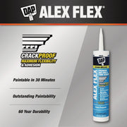 Image of Dap Alex Flex 10.1 Oz. Premium Molding & Trim Acrylic Latex Siliconized Sealant, Antique White