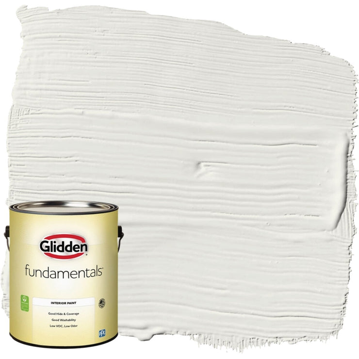 Image of Glidden Fundamentals Eggshell Interior Paint, White, 1 Gal.