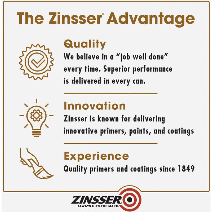 Image of Zinsser Cover Stain Classic Oil-Based 100 Low VOC Interior/Exterior Primer, Flat White, 1 Gal.