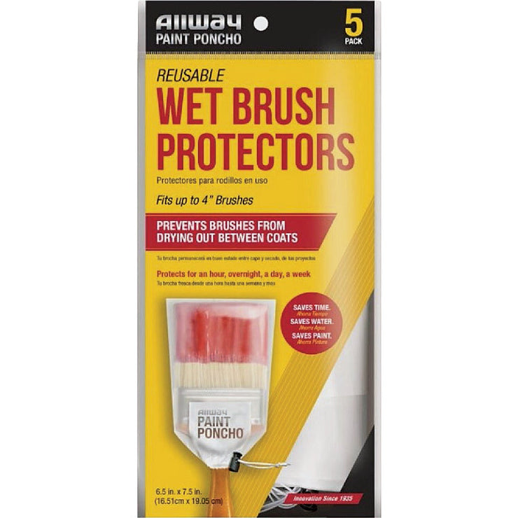 Image of Allway Paint Poncho Wet Paint Brush Protectors (5-Pack)