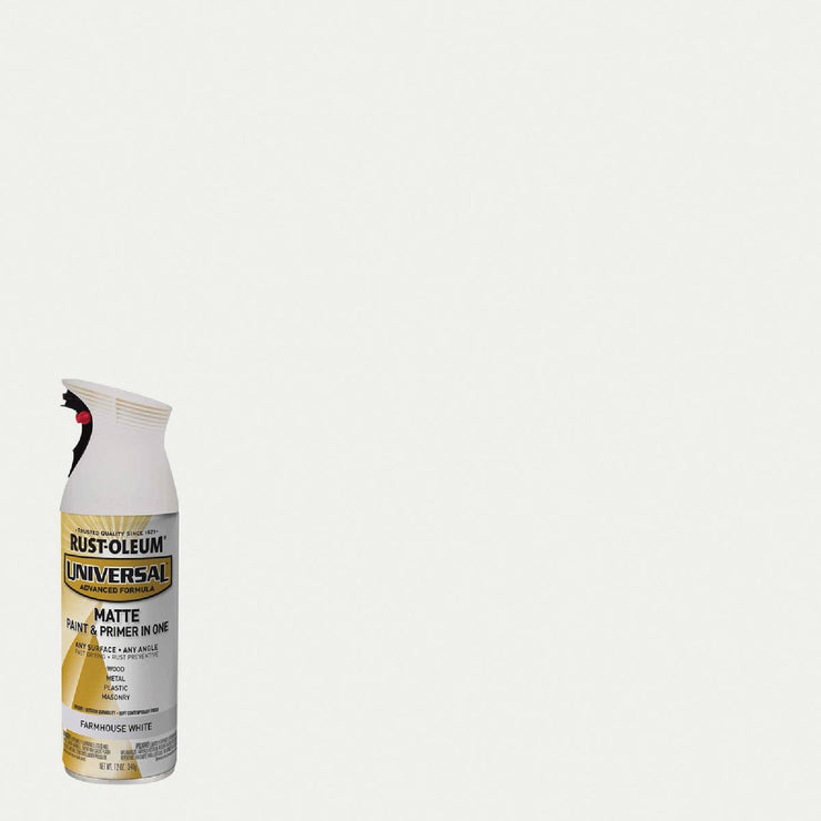 Image of Rust-Oleum Universal 12 Oz. Matte Farmhouse White Enamel Spray Paint