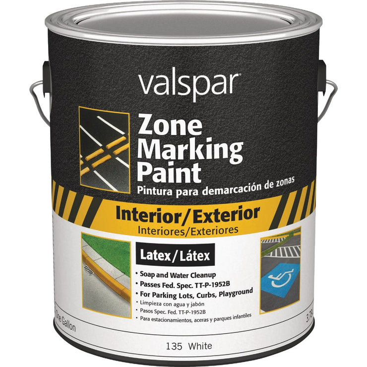 Image of Valspar 1 Gal. White Latex Traffic & Zone Marking Paint