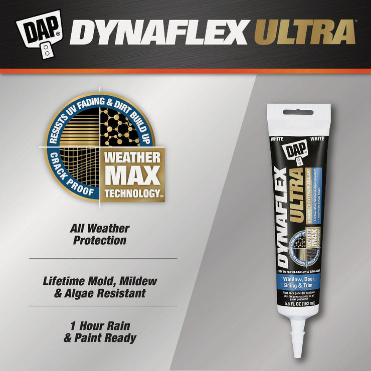 Image of Dap Dynaflex Ultra 5.5 Oz. Clear Advanced Exterior Sealant for Window, Door & Siding