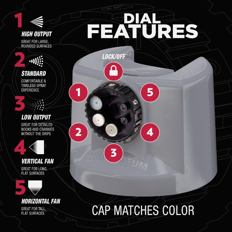 Image of Rust-Oleum Stops Rust 12 Oz. Custom Spray 5 in 1 Gloss Spray Paint, Smoke Gray