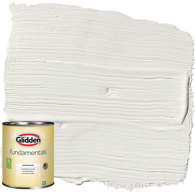 Image of Glidden Fundamentals Eggshell Interior Paint, White, 1 Qt.