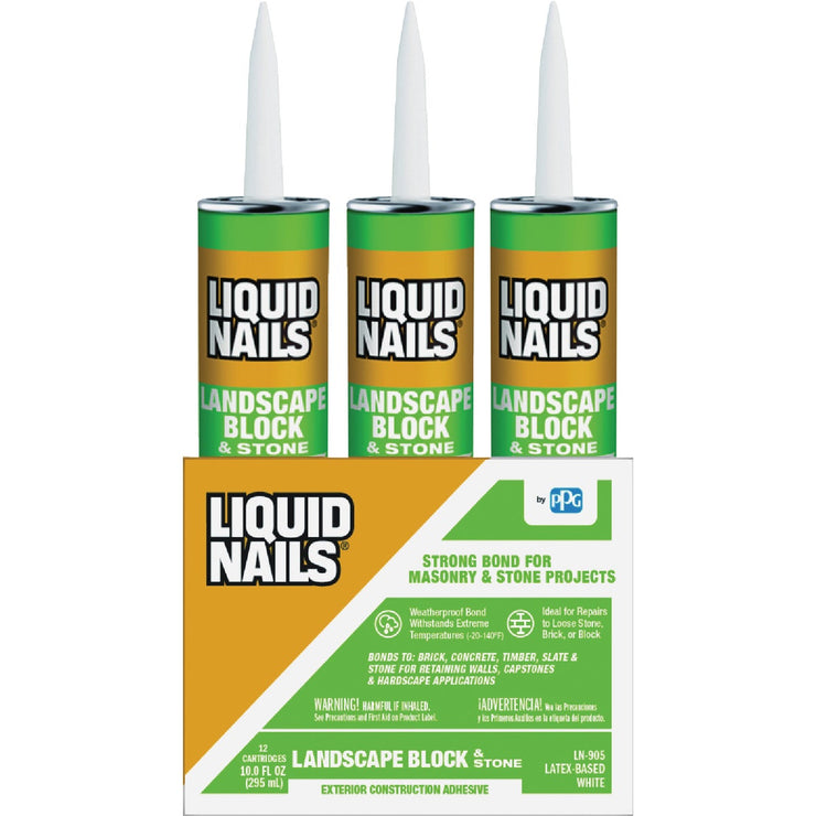 Image of Liquid Nails 10 Oz. Landscape Block VOC Adhesive