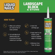 Image of Liquid Nails 10 Oz. Landscape Block VOC Adhesive