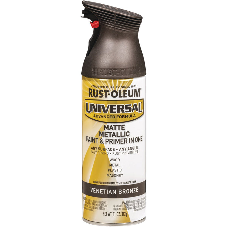 Image of Rust-Oleum Universal 11 Oz. Matte Metallic Venetian Bronze Spray Paint