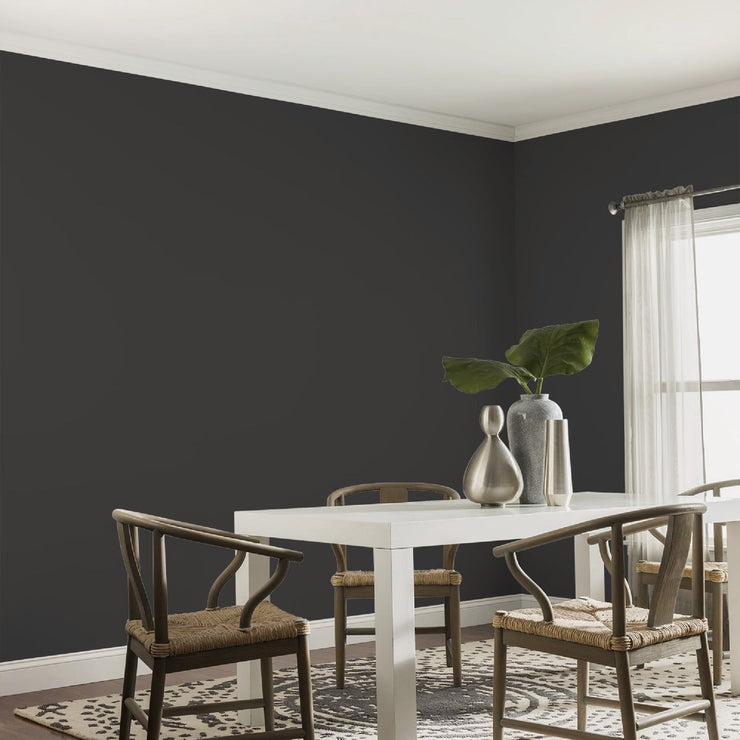 Image of Glidden Fundamentals Eggshell Interior Paint, Black, 1 Gal.