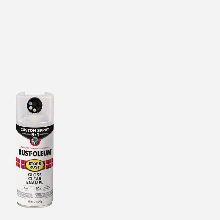 Image of Rust-Oleum Stops Rust 12 Oz. Custom Spray 5 in 1 Gloss Spray Paint, Clear