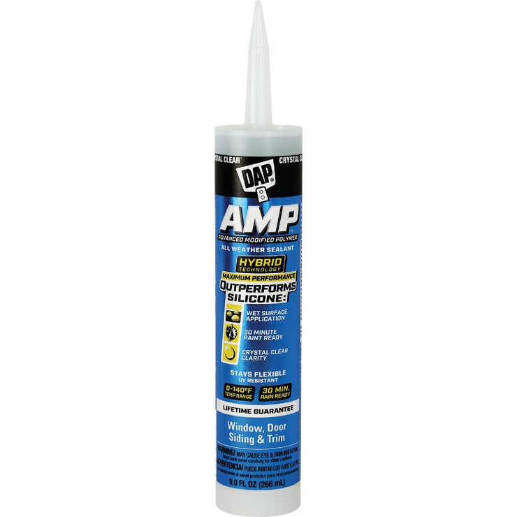 Image of DAP AMP 9 Oz. Advanced Modified Polymer All Weather Window, Door, & Siding Sealant, Crystal Clear