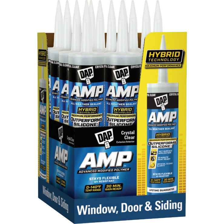 Image of DAP AMP 9 Oz. Advanced Modified Polymer All Weather Window, Door, & Siding Sealant, Crystal Clear