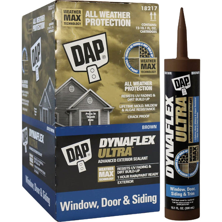 Image of Dap Dynaflex Ultra 10.1 Oz. Brown Advanced Exterior Sealant for Window, Door & Siding