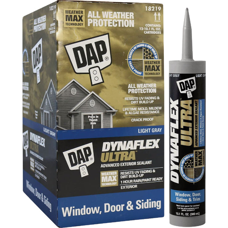 Image of Dap Dynaflex Ultra 10.1 Oz. Light Gray Advanced Exterior Sealant for Window, Door & Siding