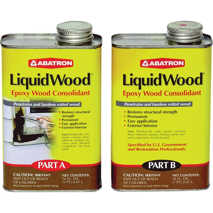 Image of Abatron LiquidWood - Includes 1 Pt. Part A & 1 Pt. Part B