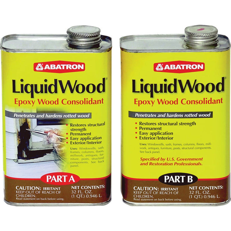 Image of Abatron LiquidWood - Includes 1 Qt. Part A & 1 Qt. Part B