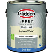 Image of Glidden Spred Interior Grab-N-Go Paint + Primer Semi-Gloss Paint, Antique White, 1 Gal.