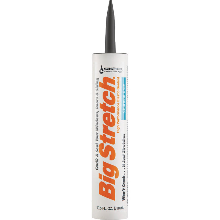 Image of Sashco Big Stretch 10.5 Oz. Acrylic Elastomeric Caulk, Charcoal Gray