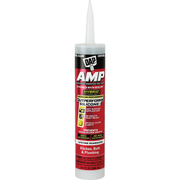 Image of DAP AMP 9 Oz. Advanced Modified Polymer
Kitchen, Bath & Plumbing Sealant, Crystal Clear