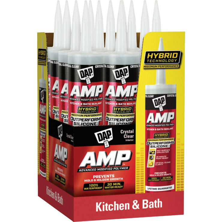 Image of DAP AMP 9 Oz. Advanced Modified Polymer
Kitchen, Bath & Plumbing Sealant, Crystal Clear