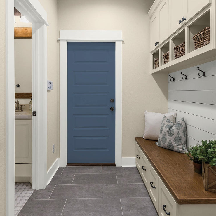 Image of Glidden Spred Interior Grab-N-Go Paint + Primer Semi-Gloss Paint, Blue Fjord, 1 Gal.