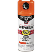 Image of Rust-Oleum Stops Rust 12 Oz. Custom Spray 5 in 1 Gloss Spray Paint, Orange