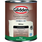Image of Glidden Fundamentals Exterior Grab-N-Go White Flat Quart