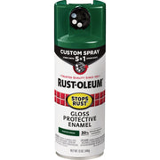 Image of Rust-Oleum Stops Rust 12 Oz. Custom Spray 5 in 1 Gloss Spray Paint, Hunter Green