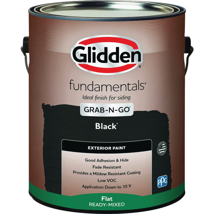 Image of Glidden Fundamentals Exterior Grab-N-Go Black Flat Gallon