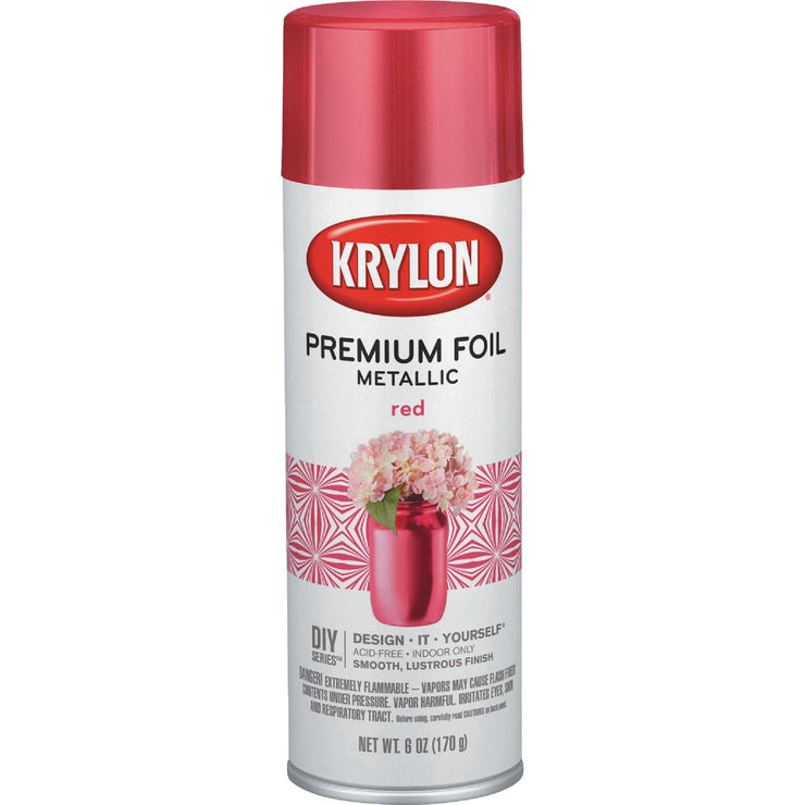 Image of Krylon 8 Oz. Premium Foil Metallic Red Spray Paint