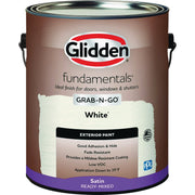 Image of Glidden Fundamentals Exterior Grab-N-Go White Satin Gallon