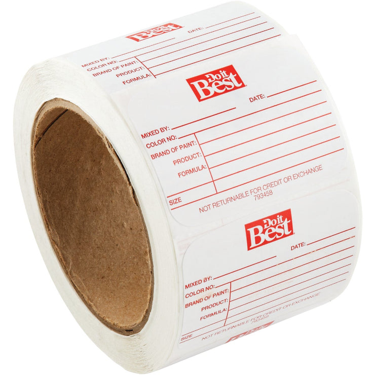 Image of Do it Best Custom Color Sticker (500/Roll)