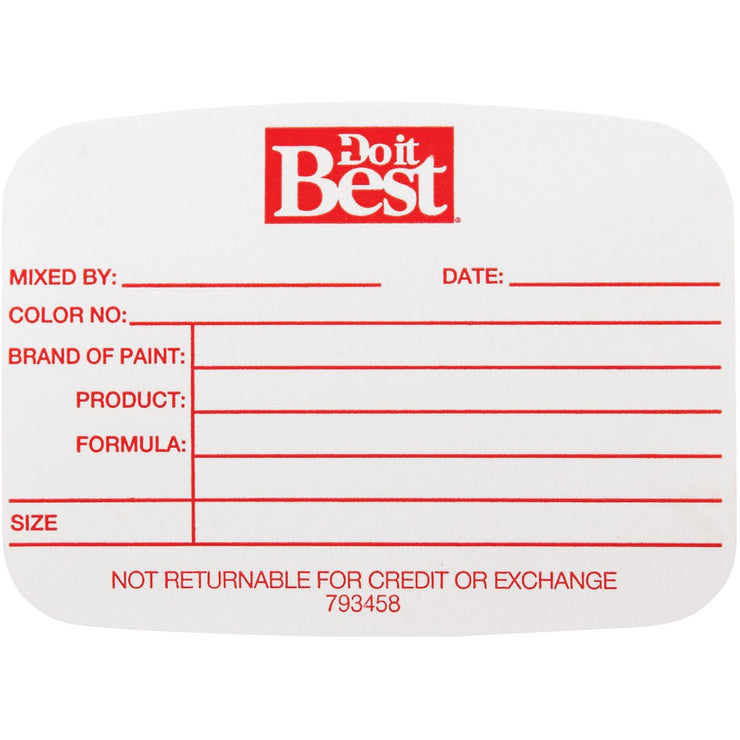 Image of Do it Best Custom Color Sticker (500/Roll)