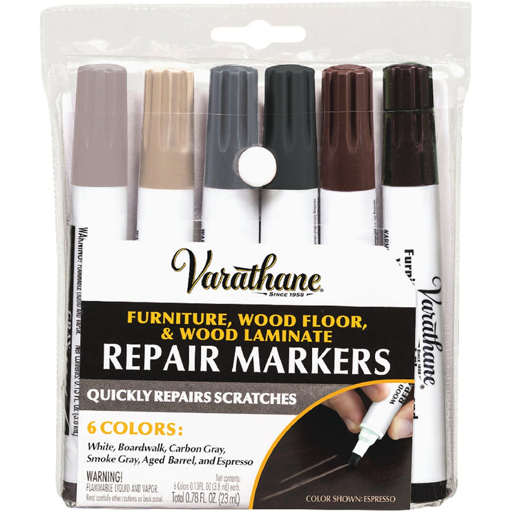 Image of Varathane Furniture, Wood Floor and Laminate Repair Markers (6-Count)