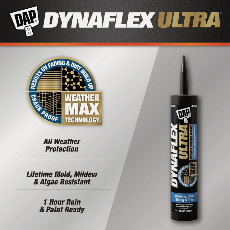 Image of Dap Dynaflex Ultra 10.1 Oz. Black Advanced Exterior Sealant for Window, Door & Siding