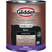 Image of Glidden Fundamentals Exterior Grab-N-Go Black Satin Quart