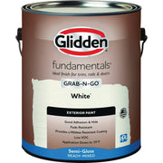 Image of Glidden Fundamentals Exterior Grab-N-Go White Semi Gloss Gallon