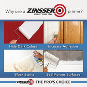 Image of Zinsser 26 Oz. Cover Stain Primer Spray with Turbo Spray System, Flat White