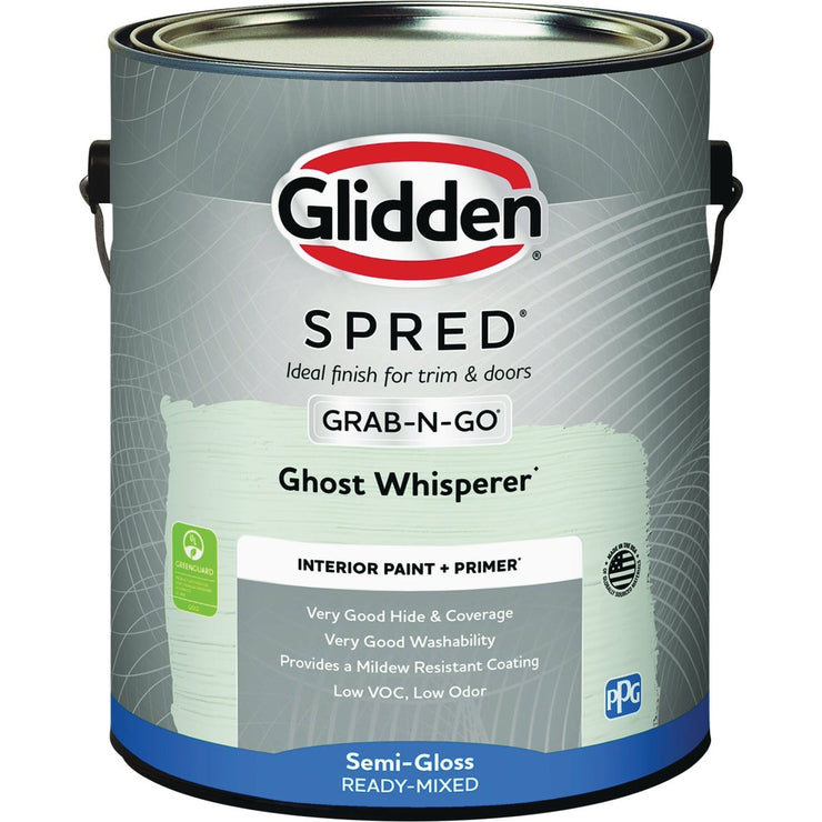 Image of Glidden Spred Interior Grab-N-Go Paint + Primer Semi-Gloss Paint, Ghost Whisperer, 1 Gal.