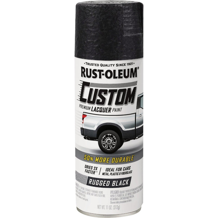 Image of Rust-Oleum Automotive Premium Custom Lacquer, 11 oz., Rugged Black